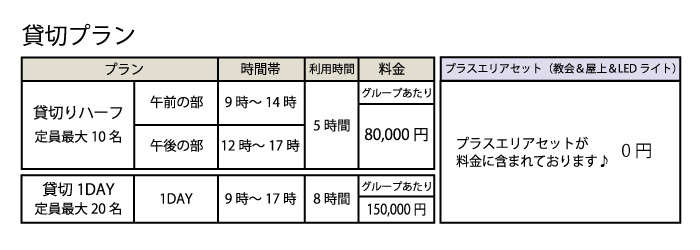 スタジオベガ - ご利用料金